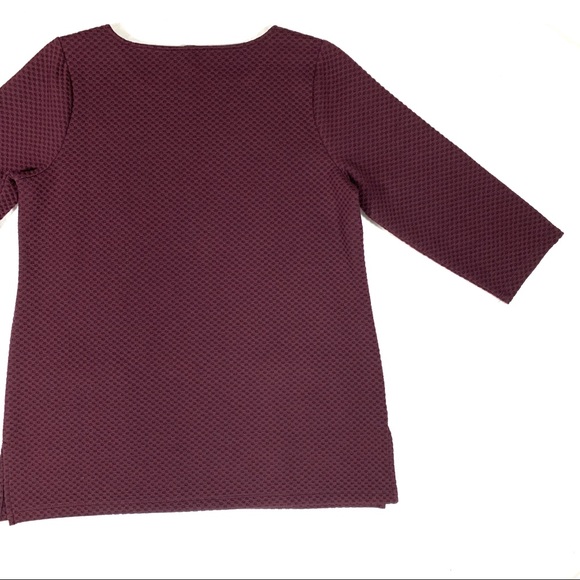 Coldwater CreekTop 3/4 Sleeve Plum - Picture 5 of 12